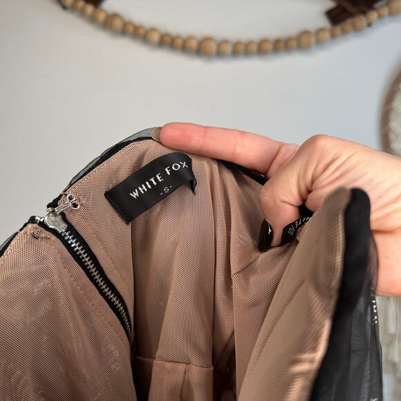 White Fox Black Tulle Strapless Mini Dress - Picture 7 of 7